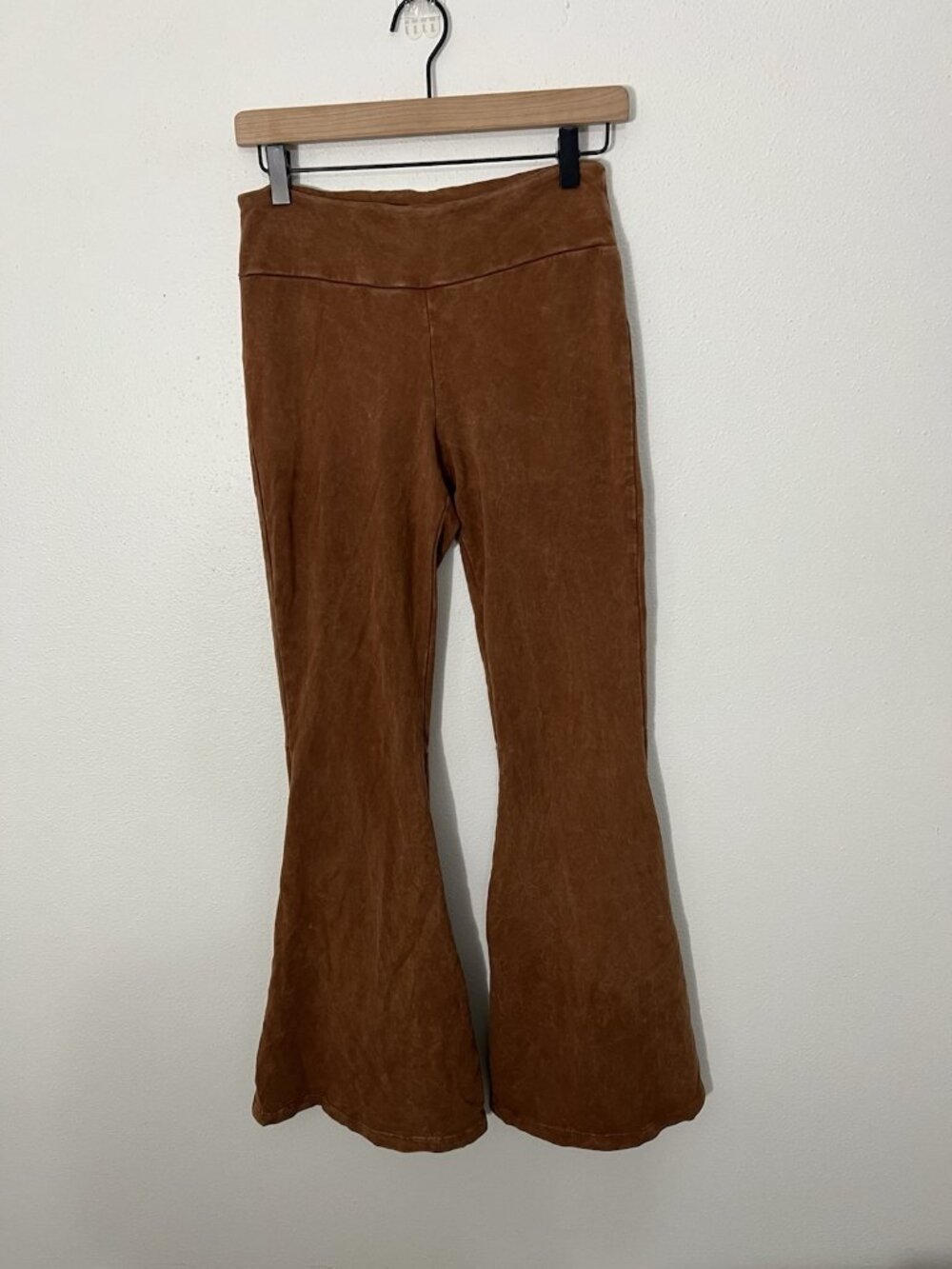 Chatoyant Brown Mineral Wash Bell Bottoms Size Medium